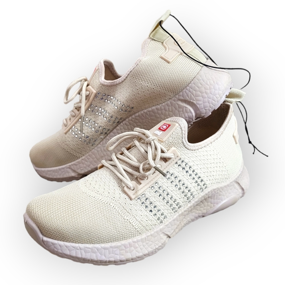 Ecko Red Tyala Sneakers Beige Rhinestone Sneakers 8.5